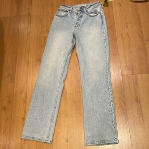 Abercrombie curve love you the 90s baggy low rise women’s jeans light wash